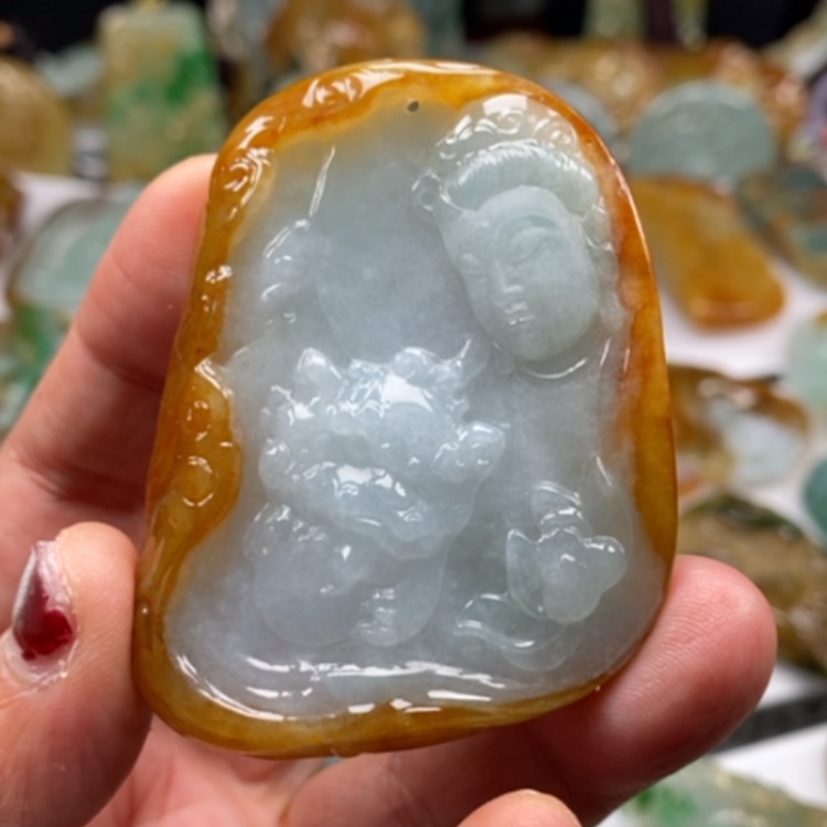 【闪购商品】翡翠颈饰未镶嵌缅甸翡翠A货吊坠