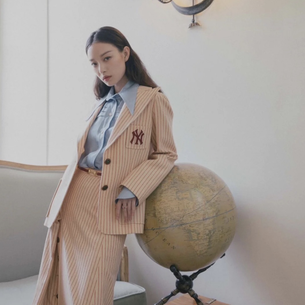 99新 GUCCI/古驰 条纹学院风西装外套 36码01442