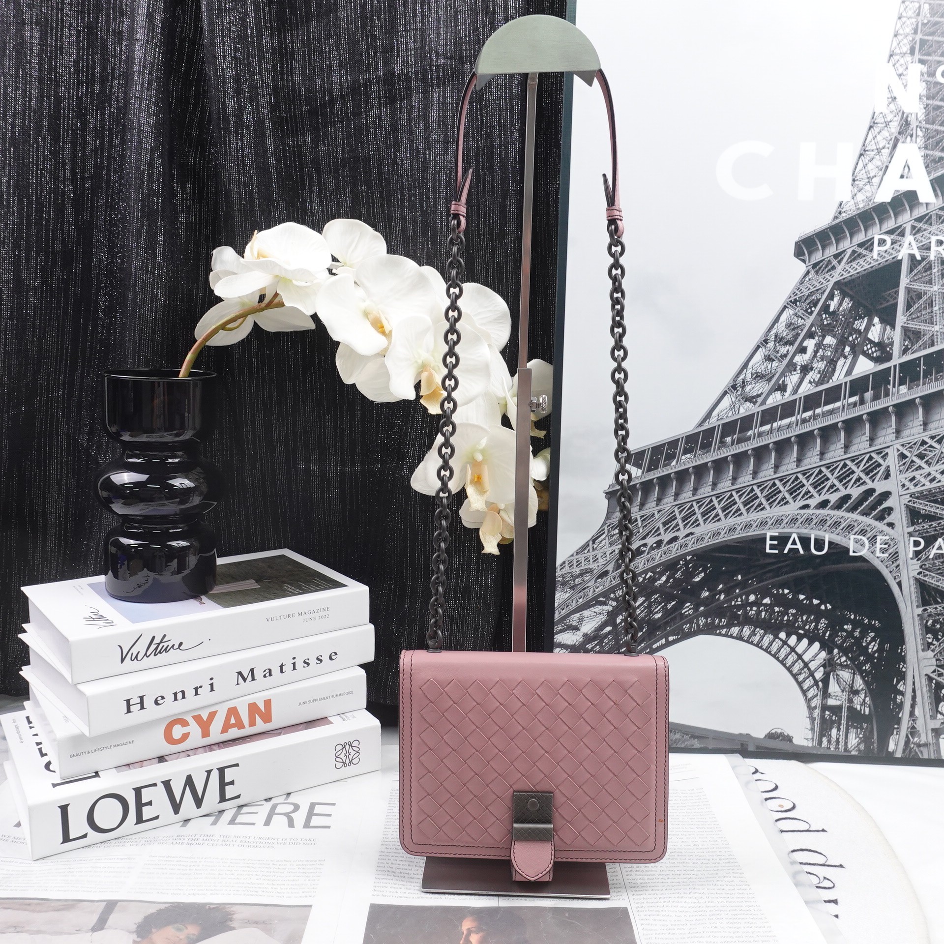 95新 BOTTEGA VENETA/葆蝶家 粉色斜挎包T10289297