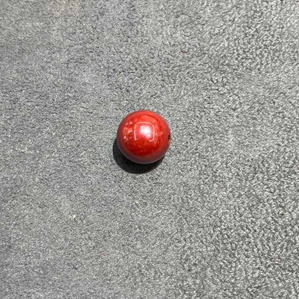 含辰砂工艺品帝王砂单珠吊坠不带链14mm-4155