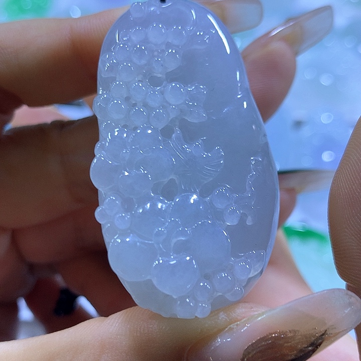 颈饰未镶嵌翡翠天然翡翠A货吊坠