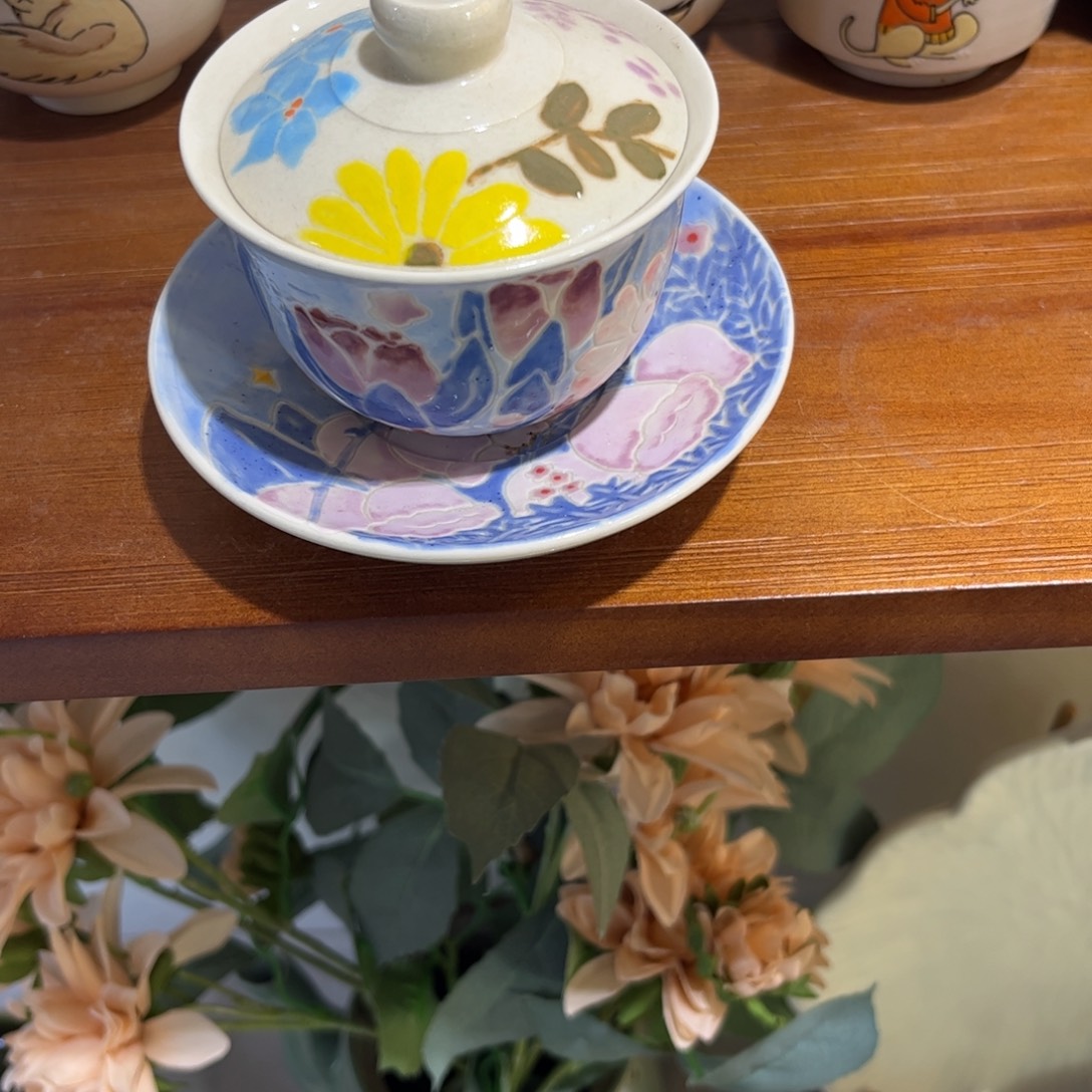 瓷景德镇粗陶复古盘碗微瑕