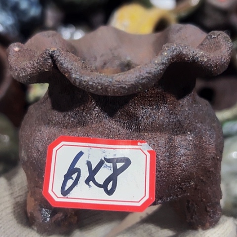 红陶粗陶花盆手工