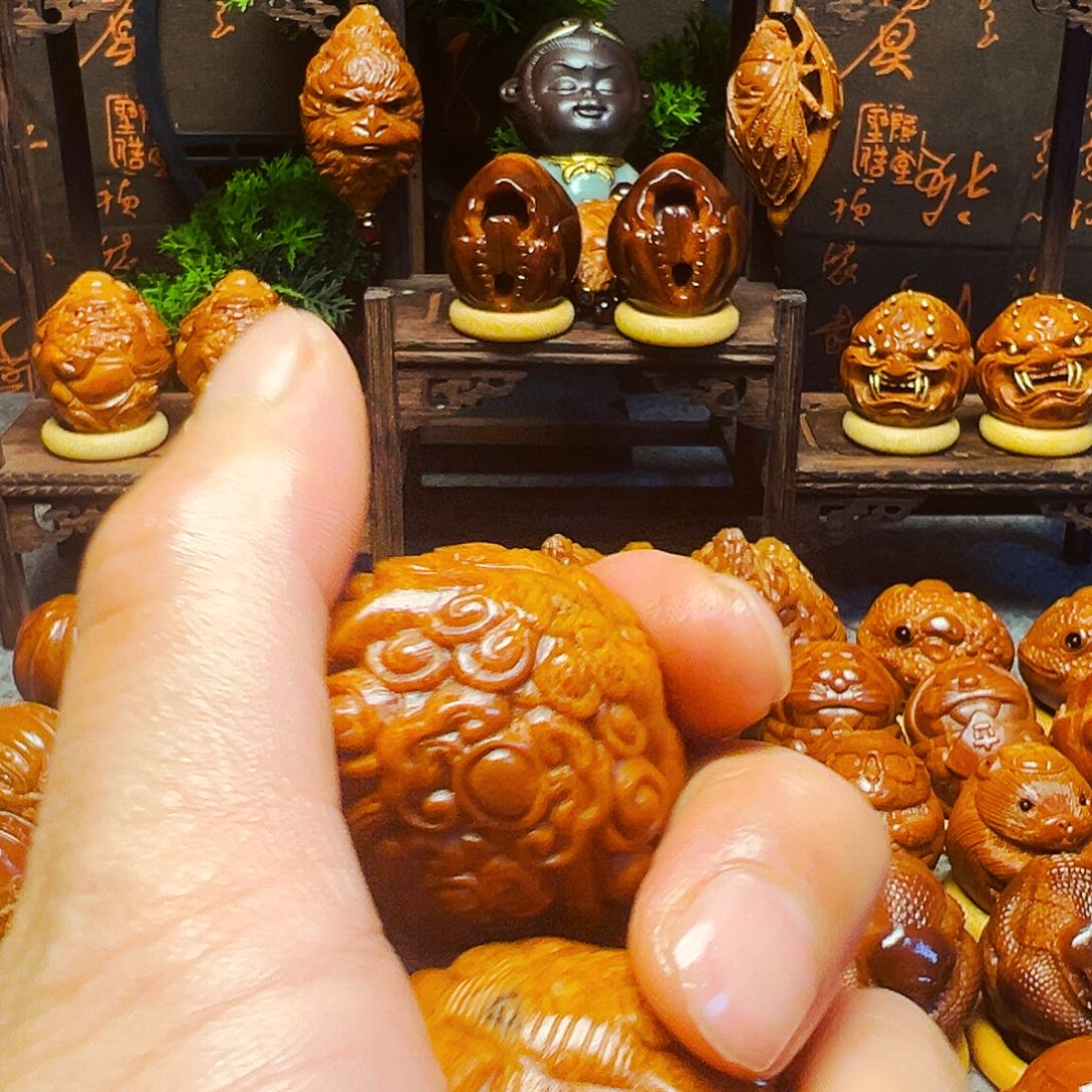 橄榄核手串/手链顺**然皮球一对