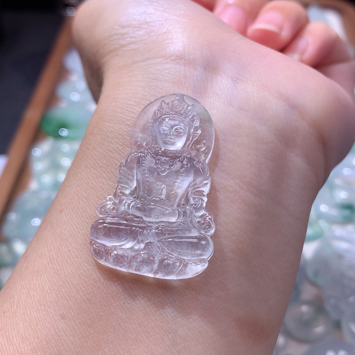 颈饰未镶嵌翡翠高冰渡母