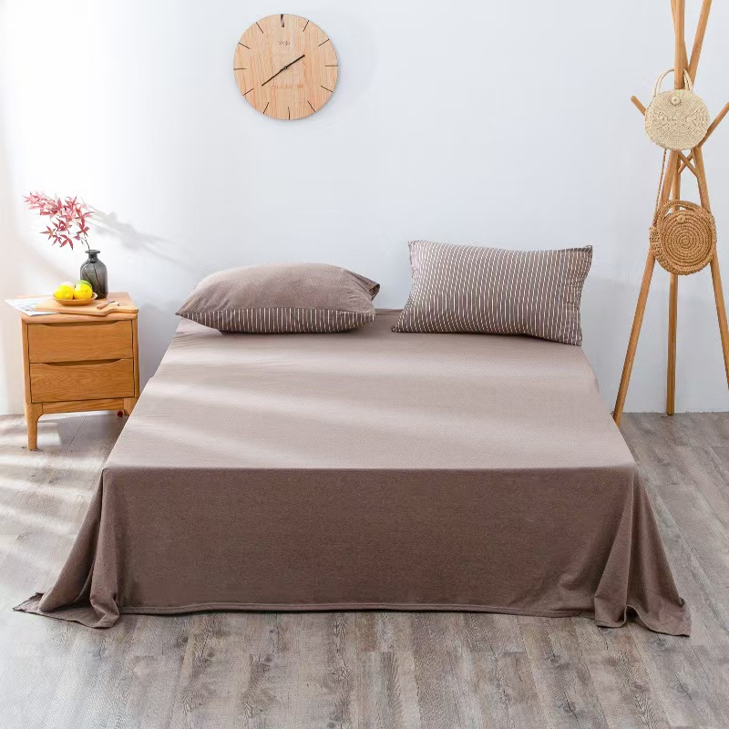 【天竺屿麻】亲肤！纯色！母婴A类纯棉天竺棉色纺睡单床单双人床被单