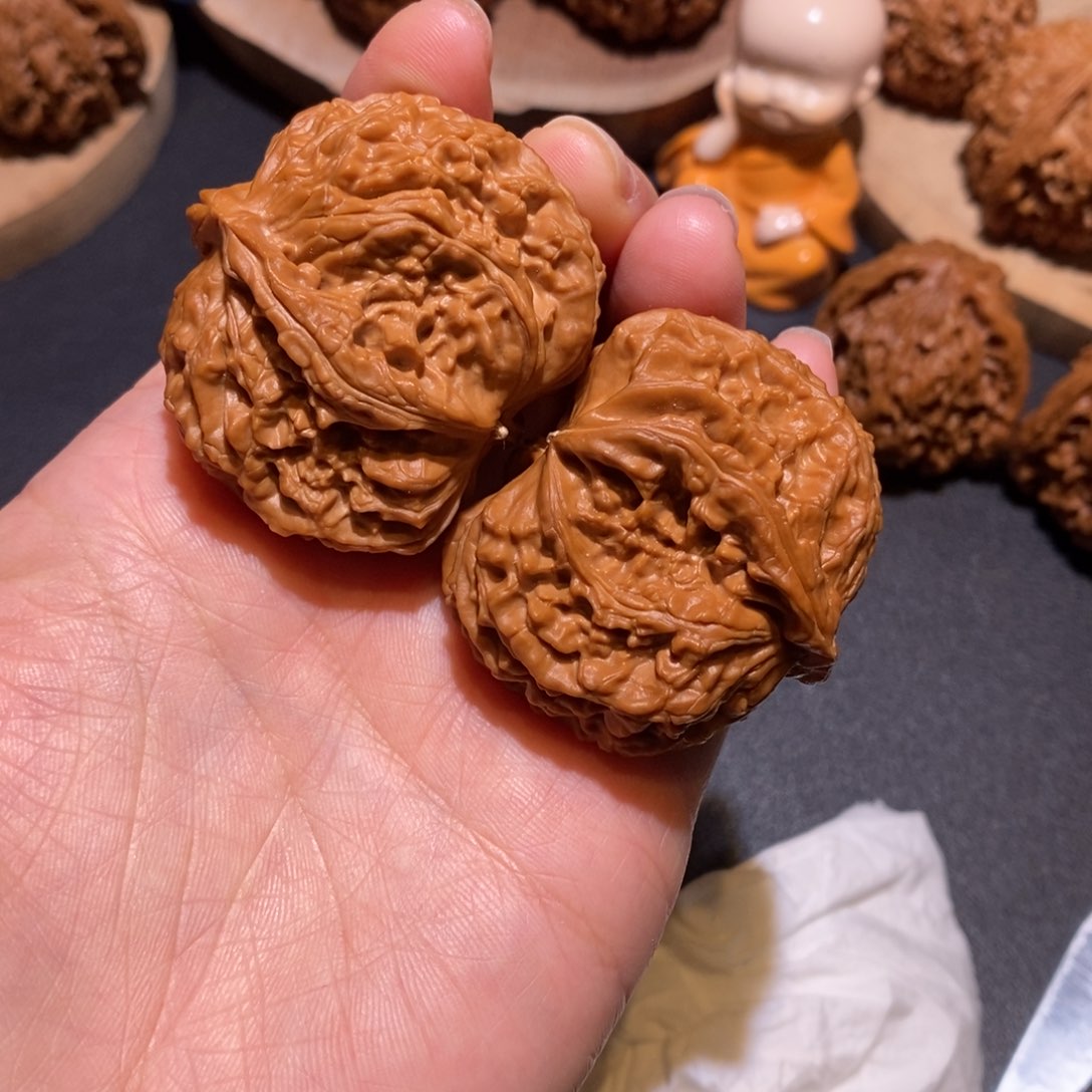 吊坠文玩核桃念*1号白狮子半壁