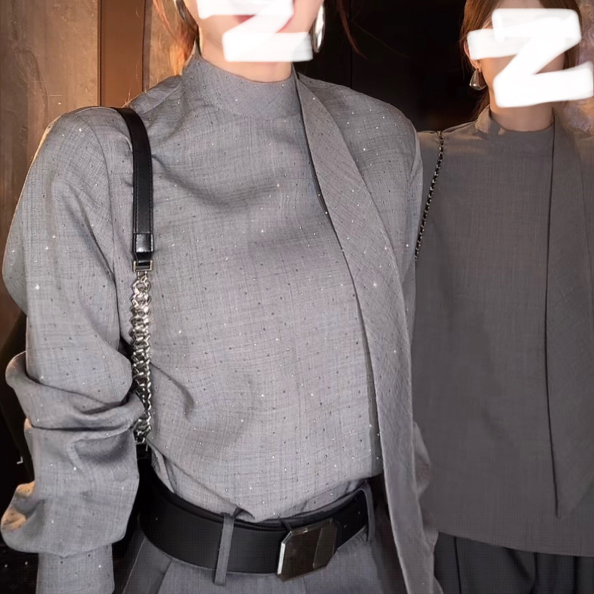 气质飘带圆领前后长袖衬衫高级感满满秋冬休闲时尚衬衣女款