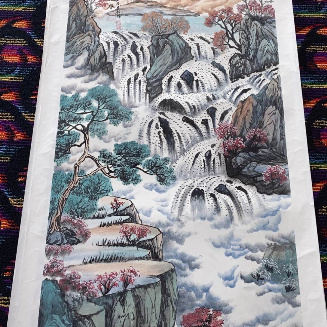 国画国画山水138*60王店标  琪