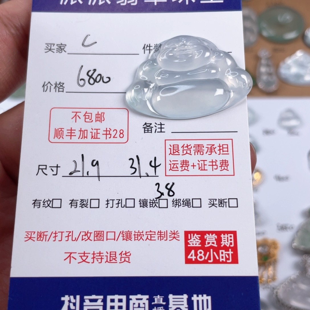 颈饰未镶嵌翡翠C*