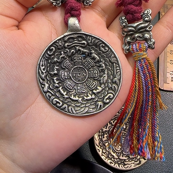 用***5铜铁合金类藏传工艺品九宫八卦