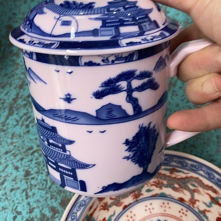 摆件陶小****奶红稀土翠竹直筒办公杯