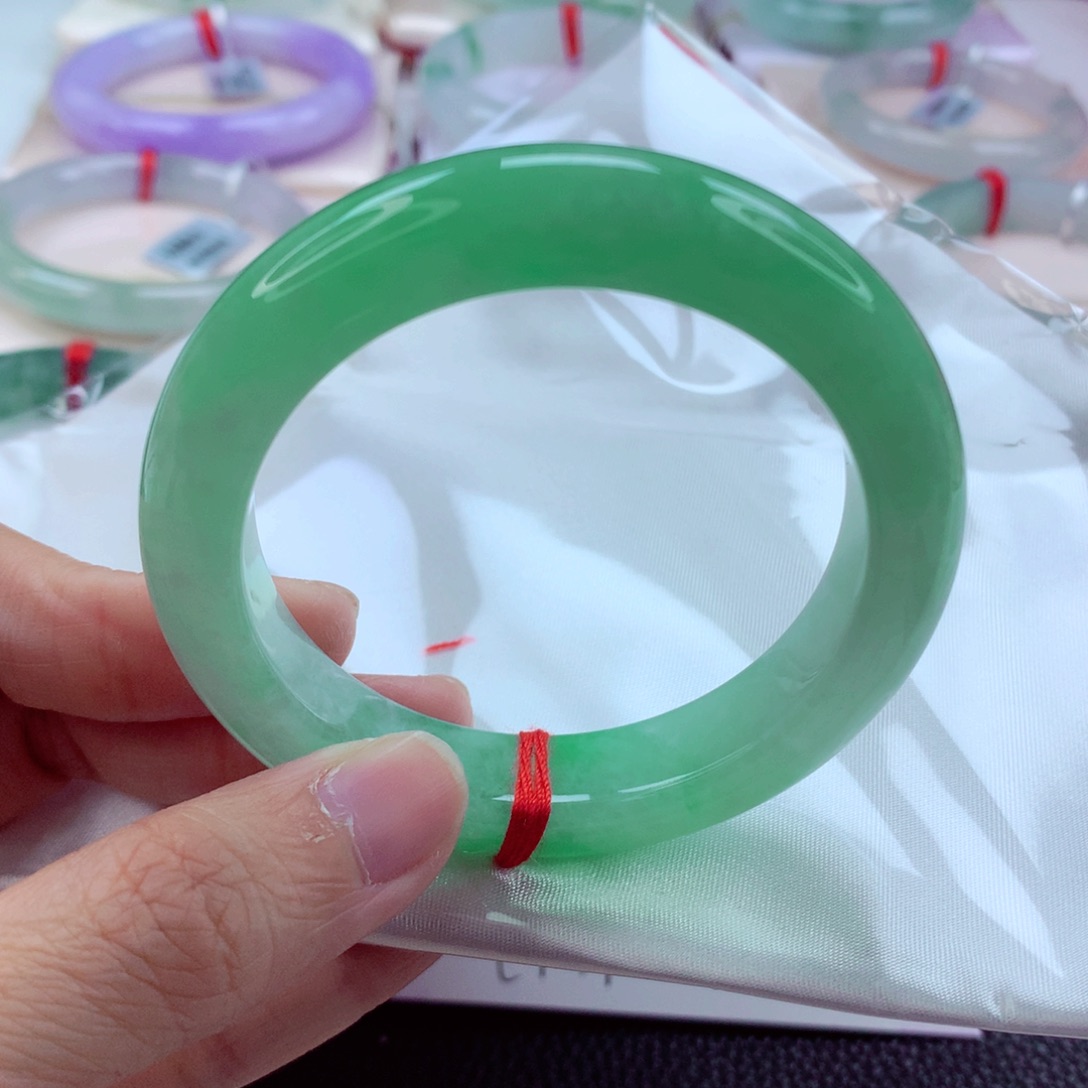 翡翠手镯未镶嵌53.5小万战斗机A