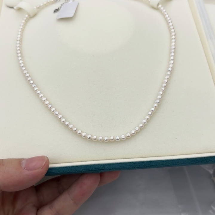淡水珍珠颈饰银S925镶嵌600