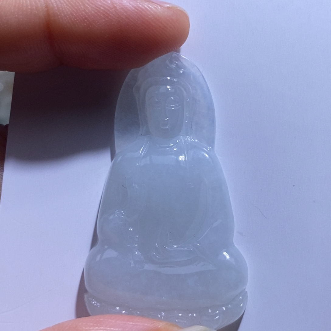 翡翠未镶嵌吊坠(不含链)素衣观音