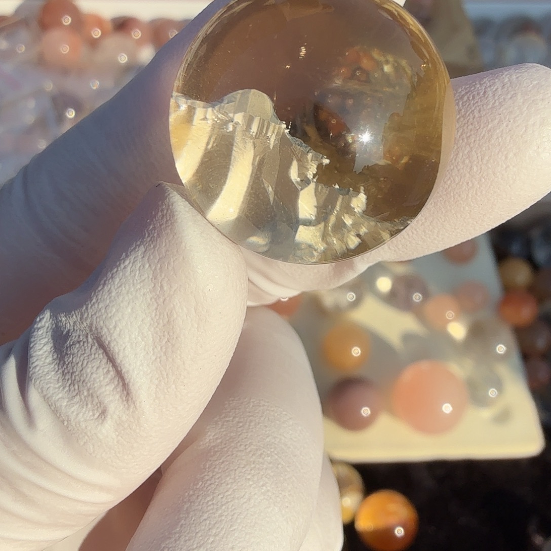 E***e未镶嵌珠宝半成品水晶水晶单珠21.5mm