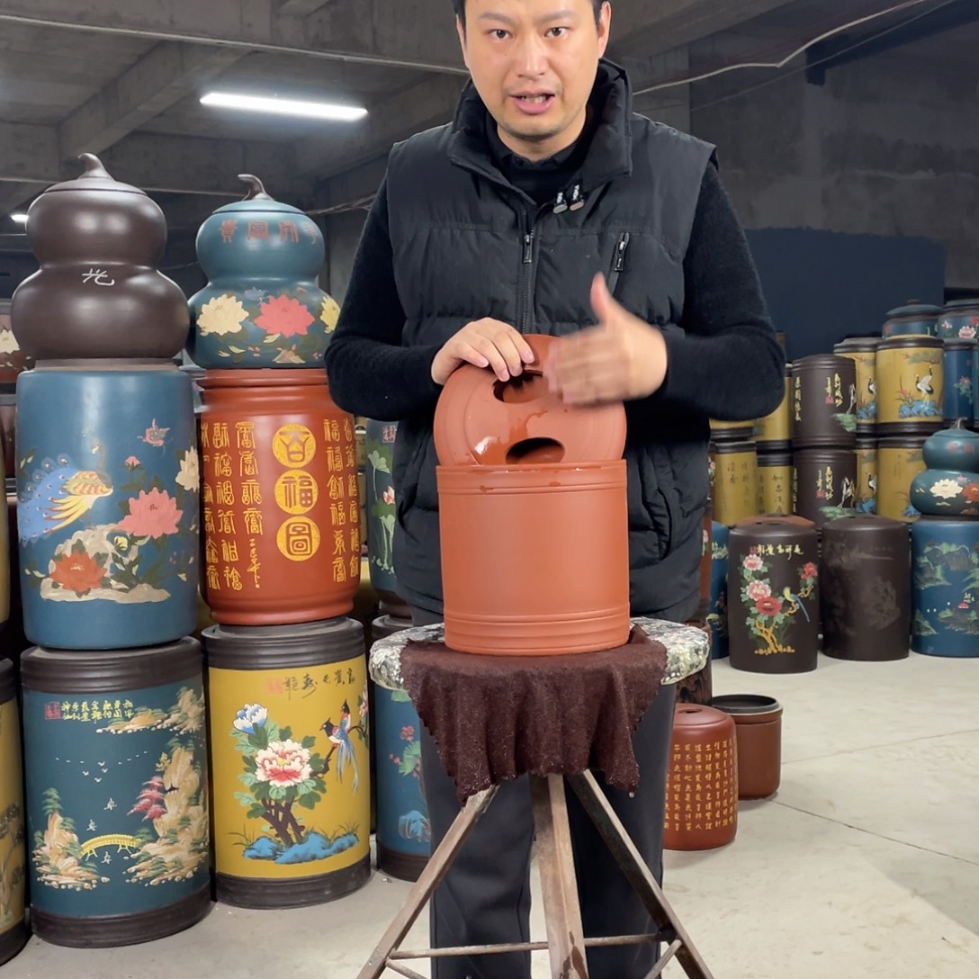 宜兴原矿紫砂茶叶罐