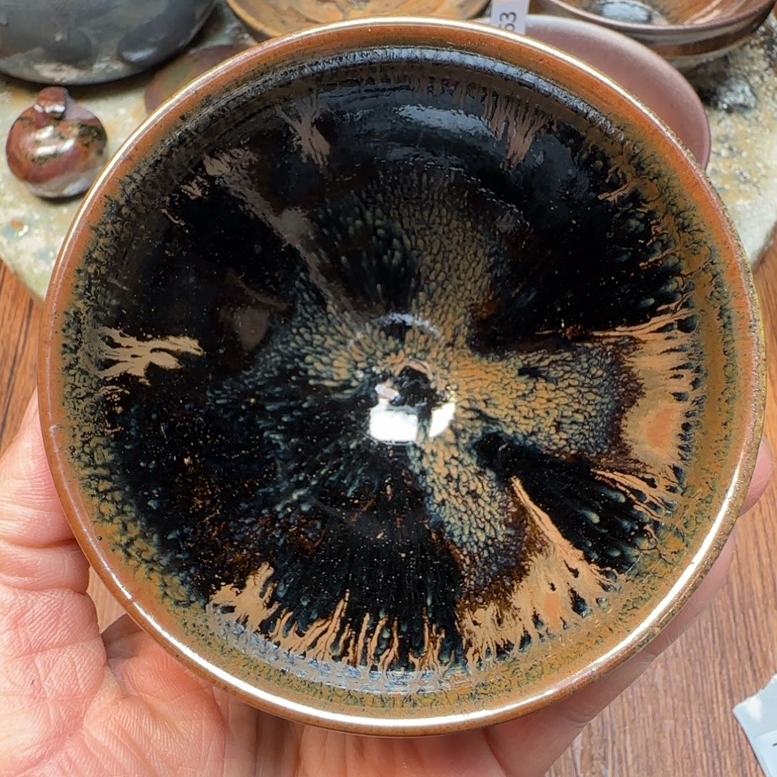 柴烧建盏茶盏茶杯738