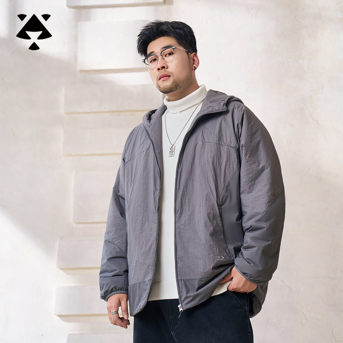 【轻盈保暖棉服】森老板大码男装冬季防风保暖连帽棉服男士棉衣外套