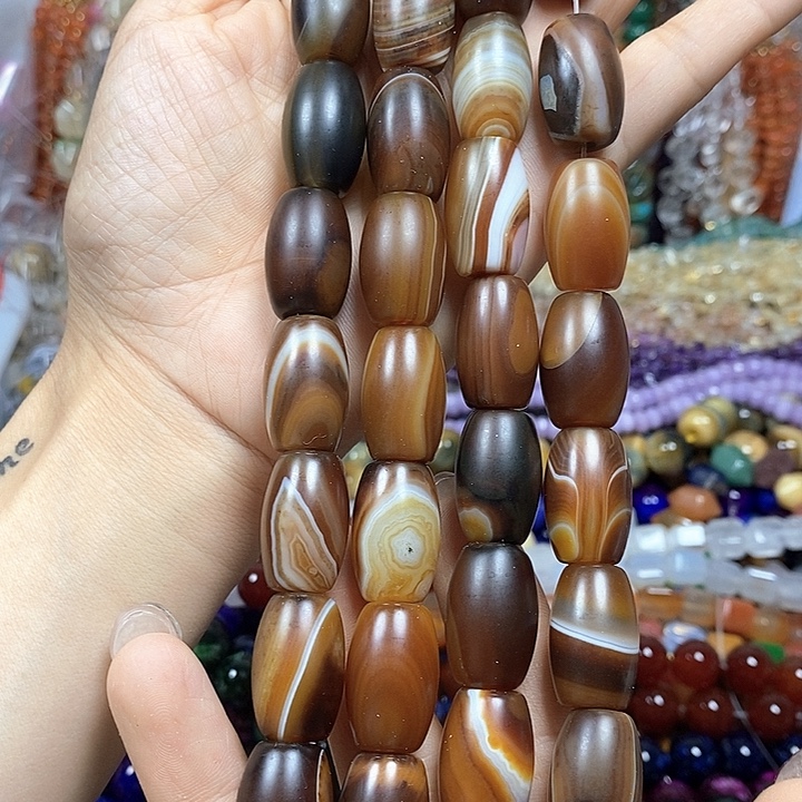 未镶嵌玛瑙/玉髓珠宝半成品高级磨砂咖卡14*21mm