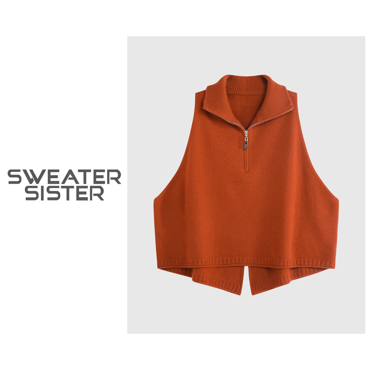 休闲慵懒风针织马甲超好看坎肩马夹女066-1015