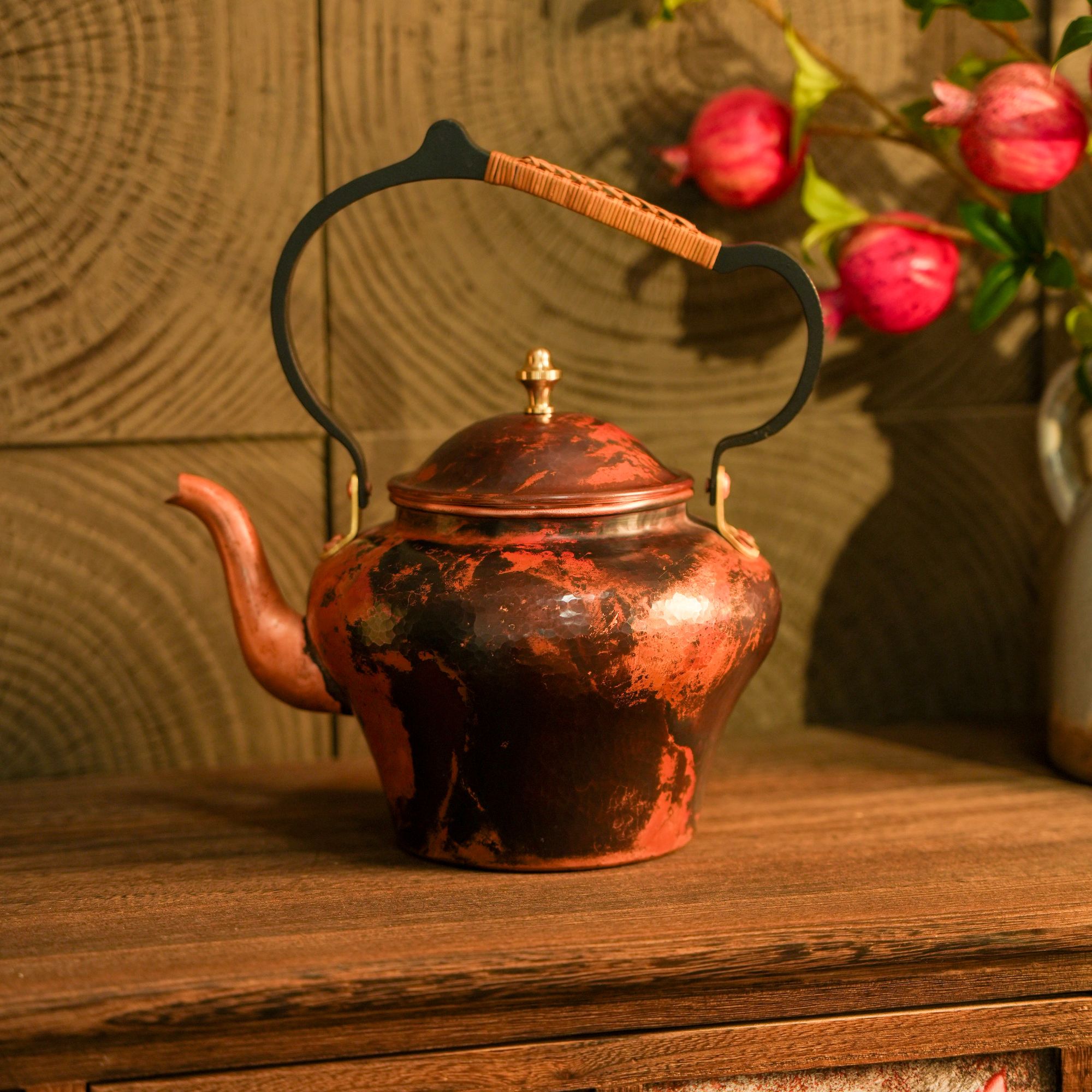 【铜小白】高级手工锻打铜壶烧水壶提梁正品高颜值提梁铜壶