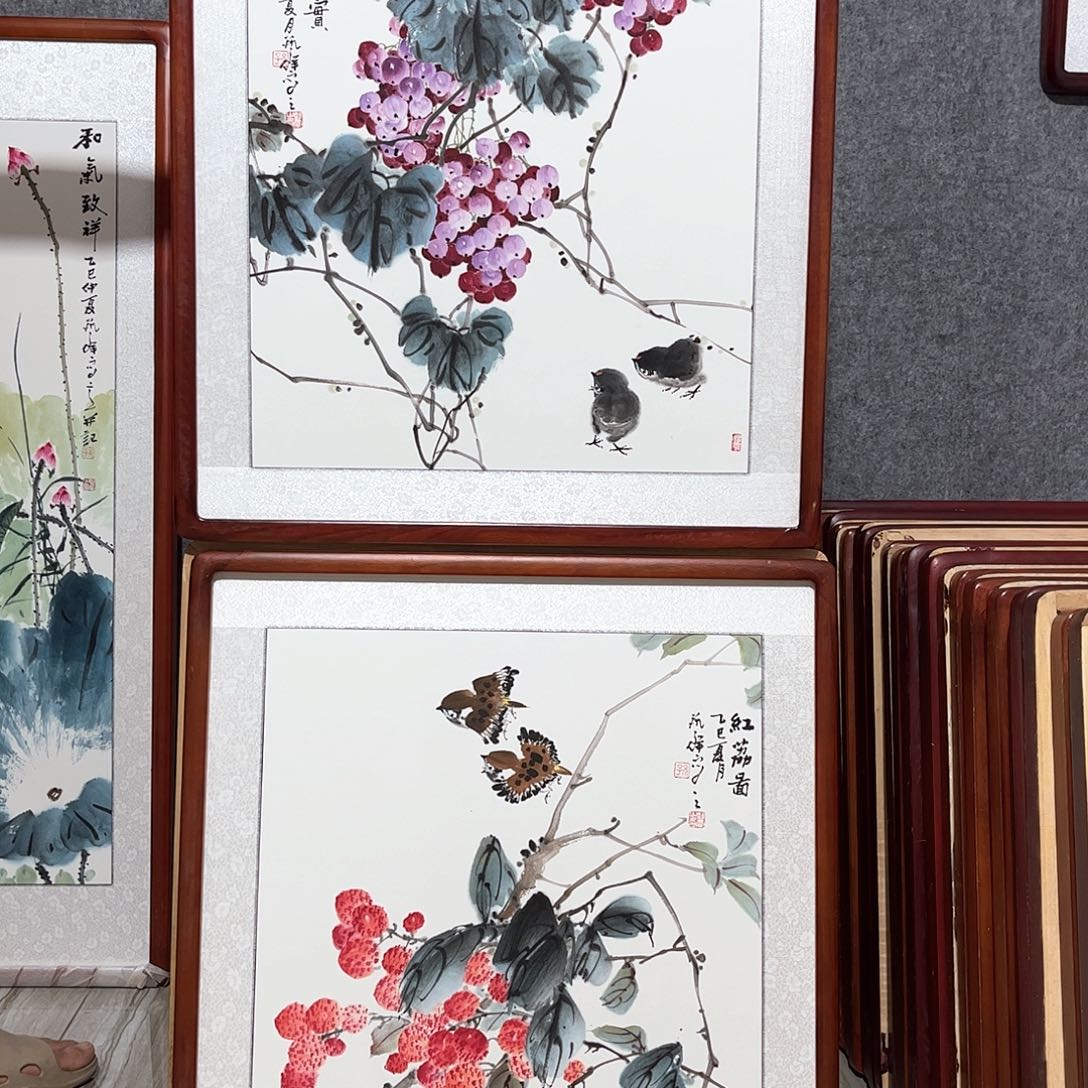 国画书画作品带63×63