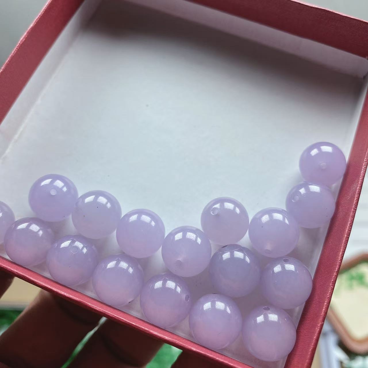 卡12mm 缅料A货翡翠 茄紫 多样性发一颗