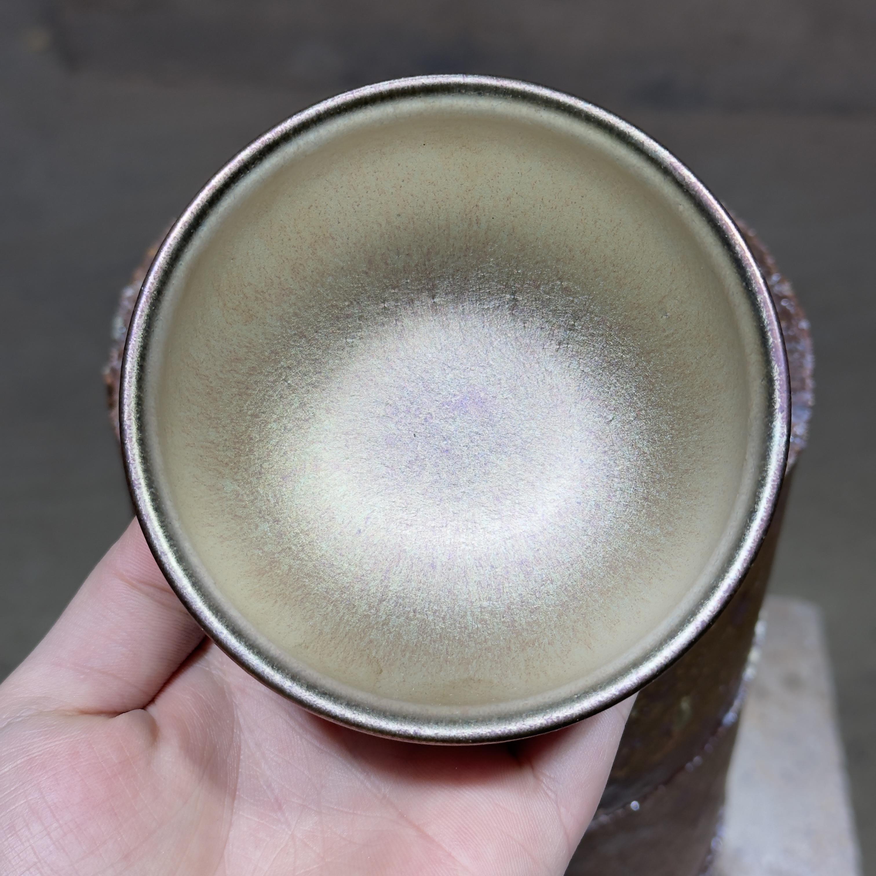 建窑--建盏 极光金 茶盏主人杯 电烧