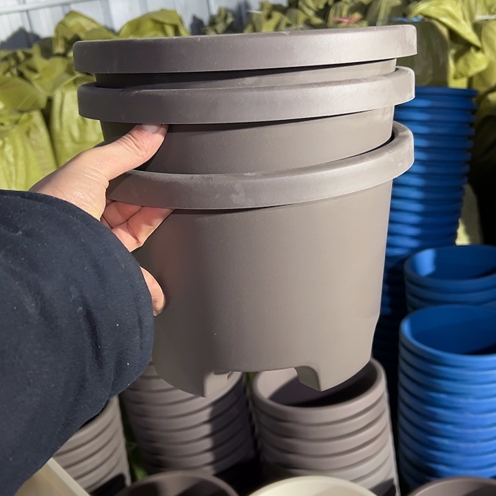 咖色圆球根26外径19高3个盆