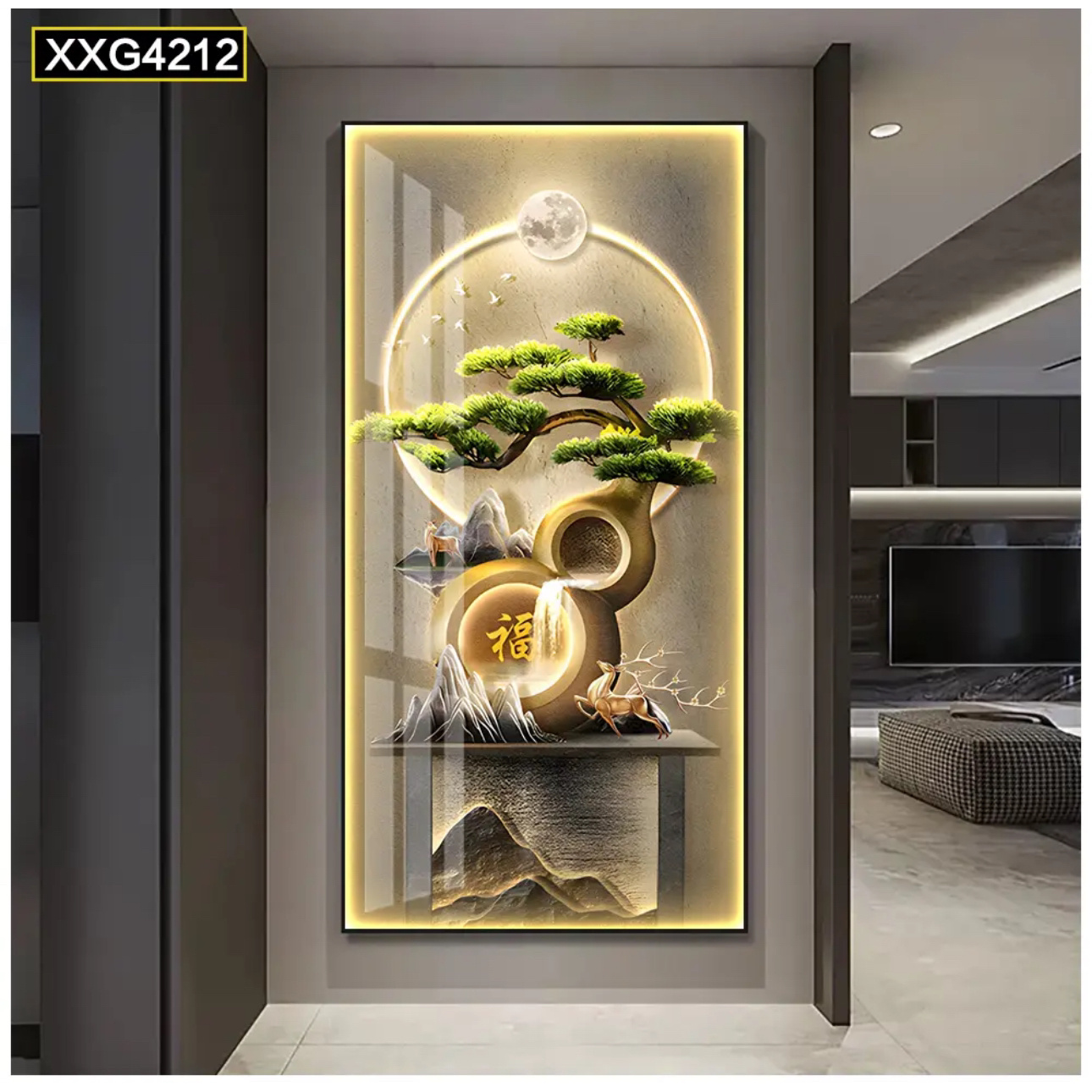 （新疆包邮）XG31玄关装饰画走廊过道挂画沙发落地画