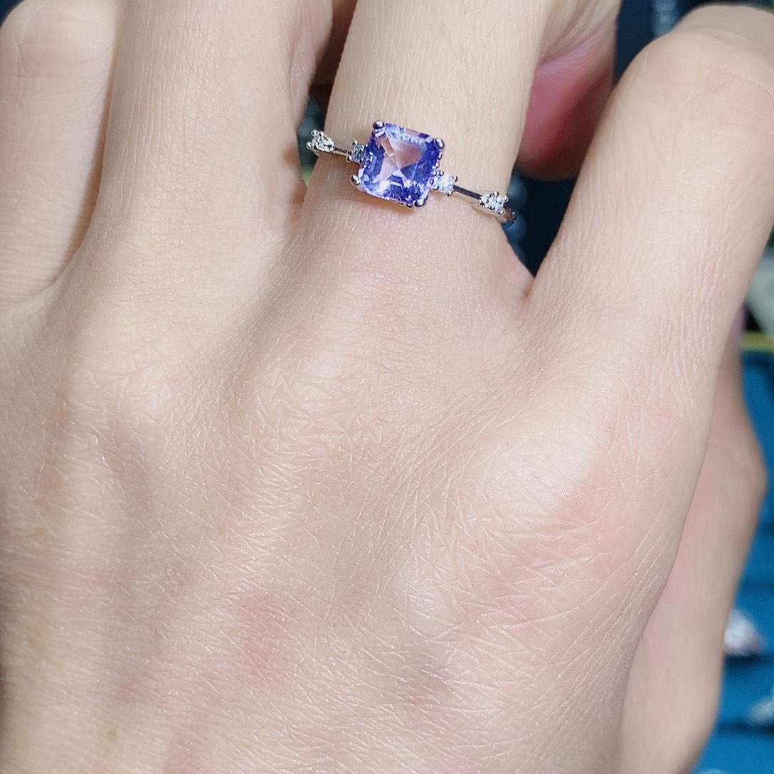 紫晶珠宝半成品银S925镶嵌