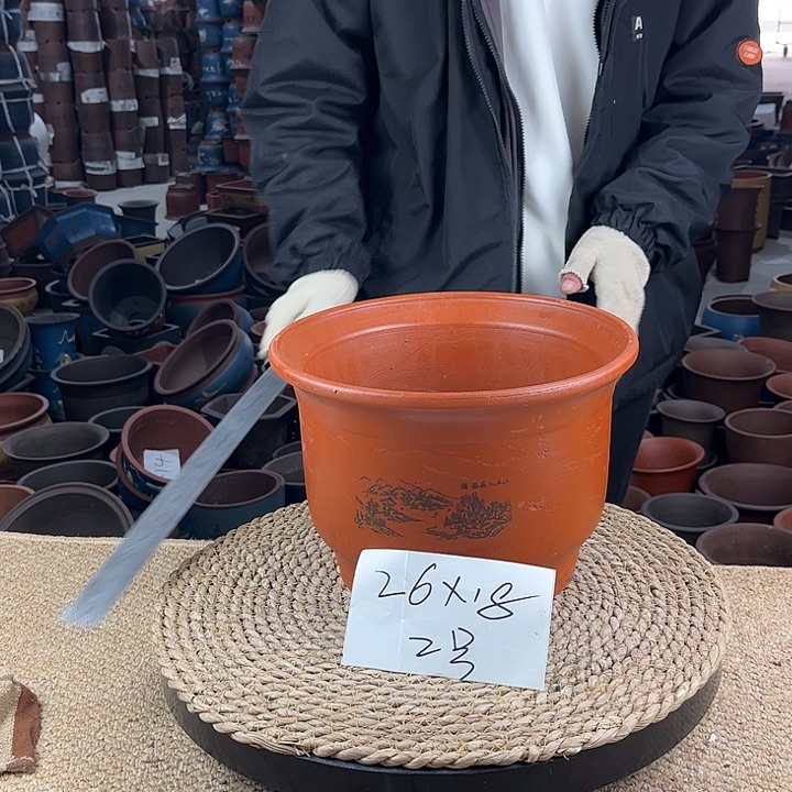 红陶紫啥花盆紫砂