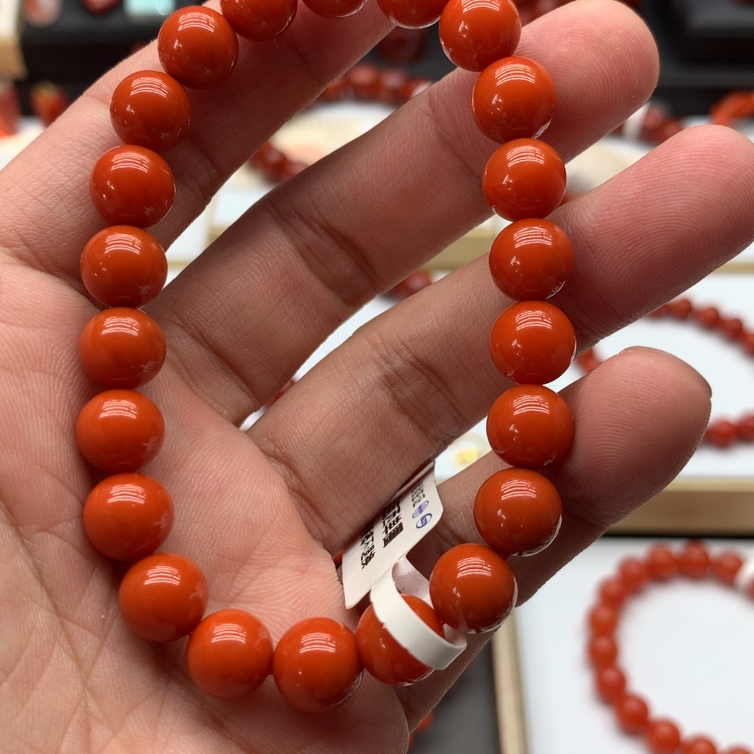 南红玛瑙手链未镶嵌