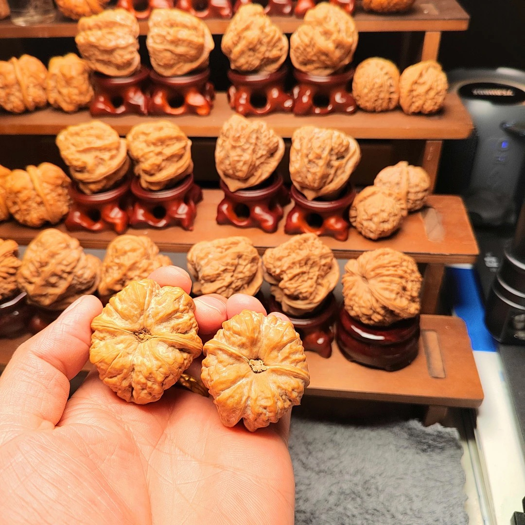 涞水产地直发精品蛤蟆头文玩核桃大尺寸上色快精配