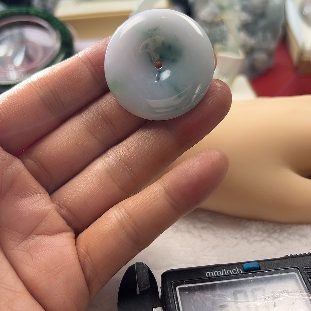 颈饰未镶嵌翡翠缅甸天然A货翡翠平安扣