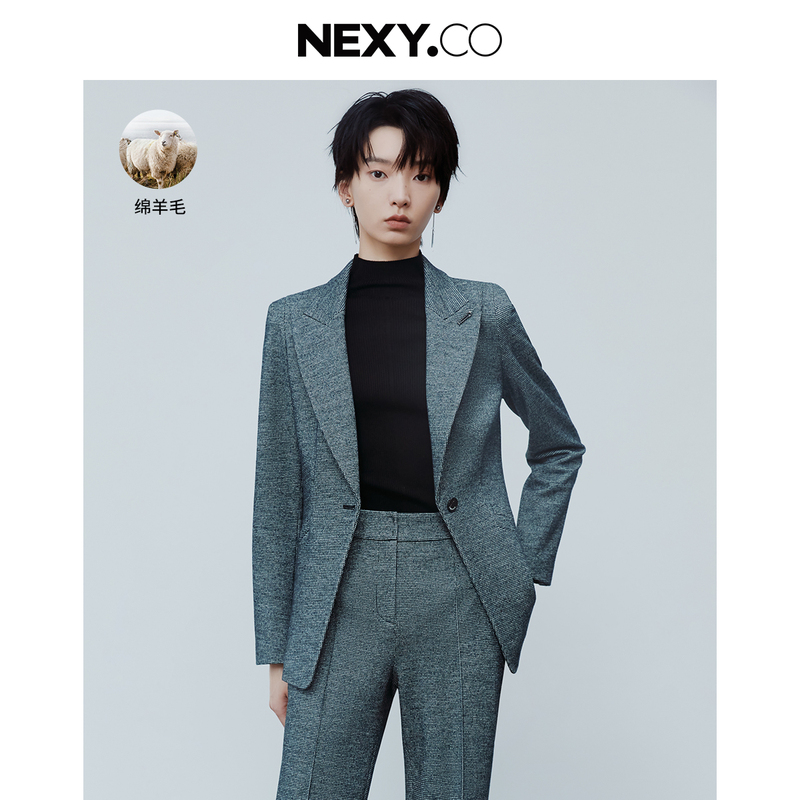 NEXY.CO/奈蔻外套|绵羊毛|气质|智美出行|干练|西装XA01836W0