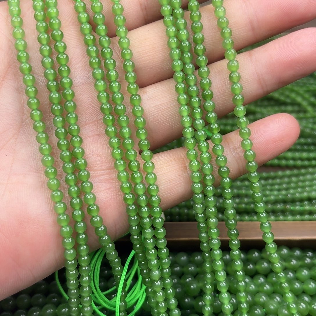 颈饰未镶嵌和田玉碧玉冰阳绿卡4 买一发一