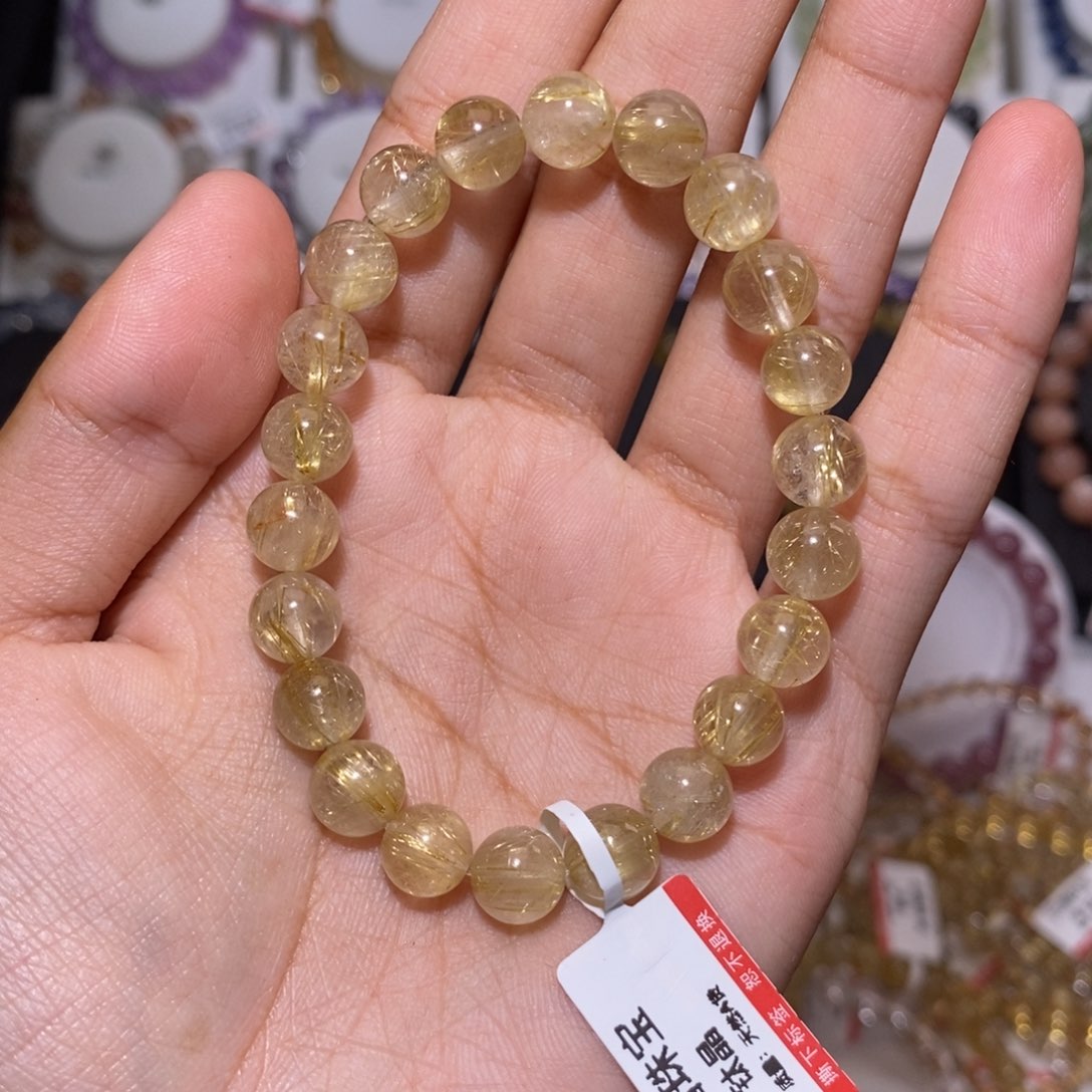 【闪购商品】发晶手链未镶嵌A****h金发8.4mm