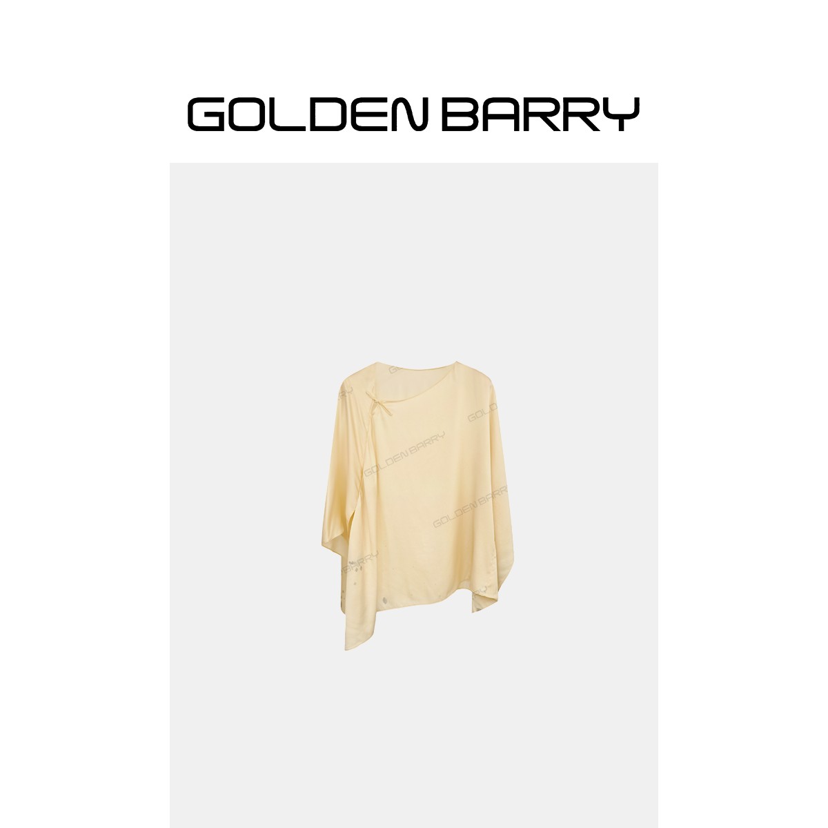 GOLDENBARRY|213094精致设计款斜襟盘扣真丝衬衫