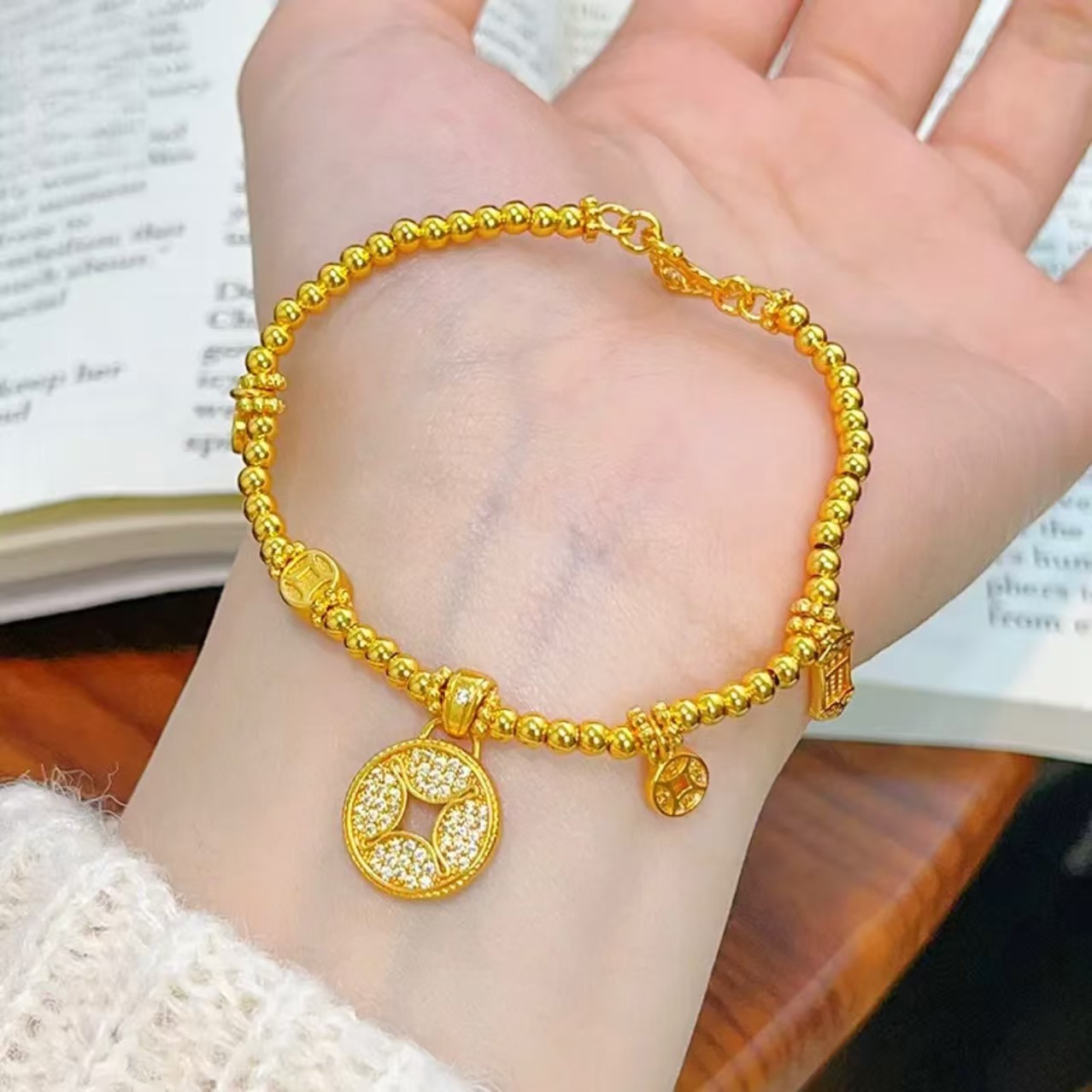  【矿金手作】 新中式金钱币 精工细作 时尚精致 气质精美