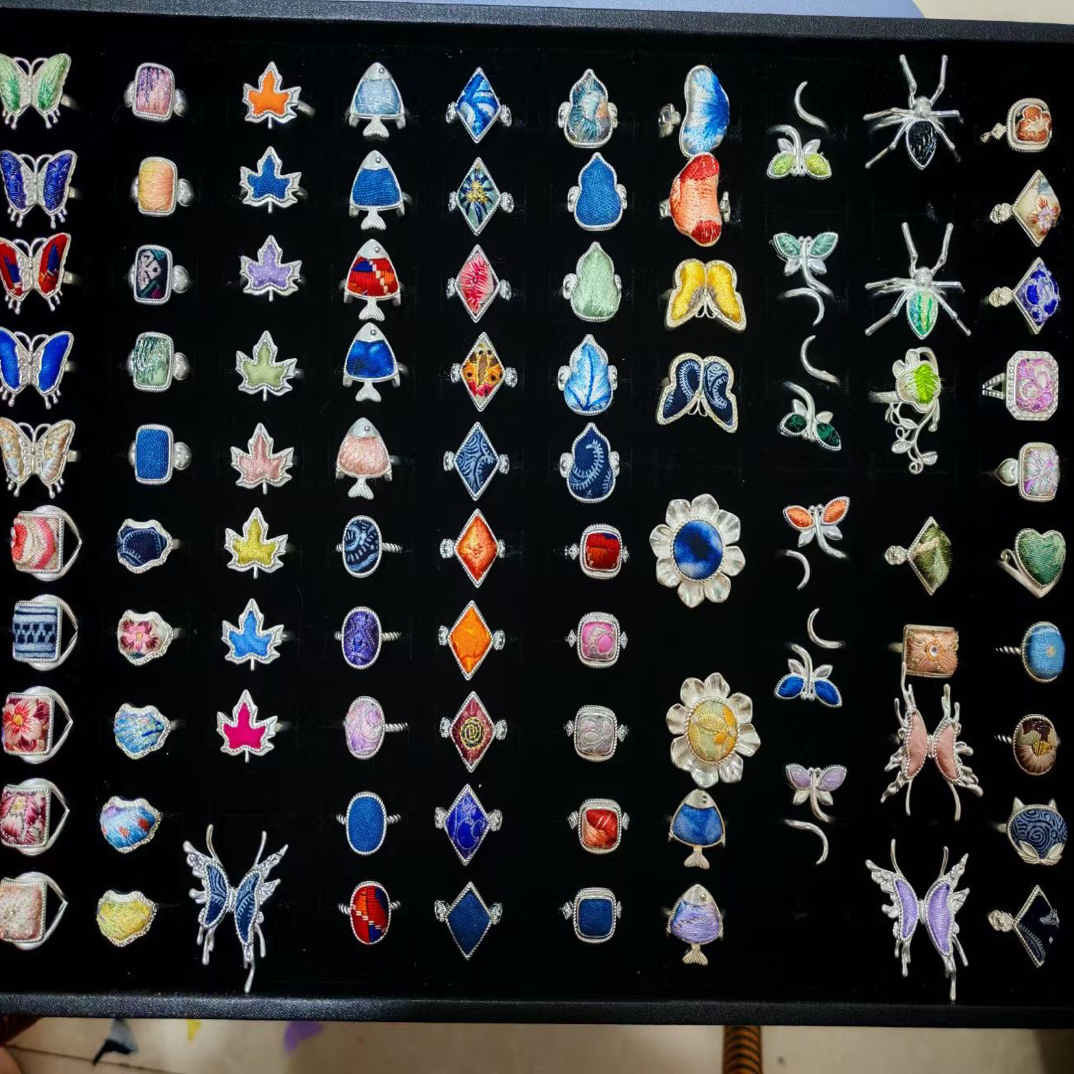 非遗刺绣 纯手工 戒指