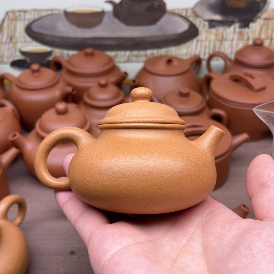 紫砂茶壶丛*?宜兴紫砂壶原矿黄金段容天160毫升瑕疵