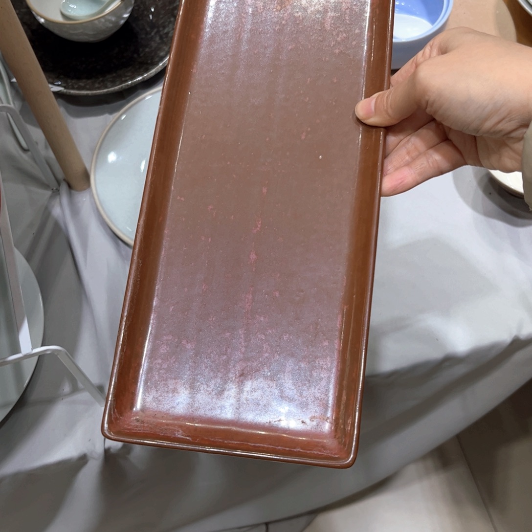 瓷景德镇粗陶复古盘碗微瑕，