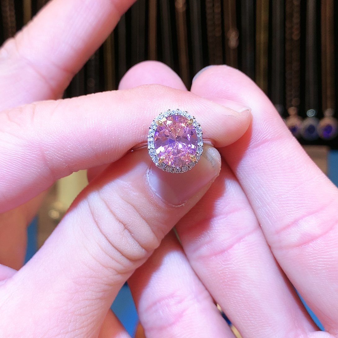 红宝石戒指银S925镶嵌