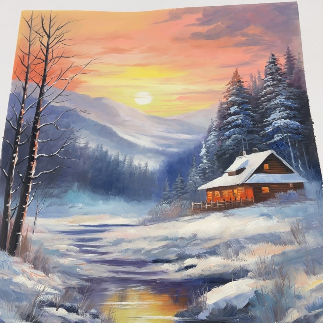 油画我的小可爱小猫咪