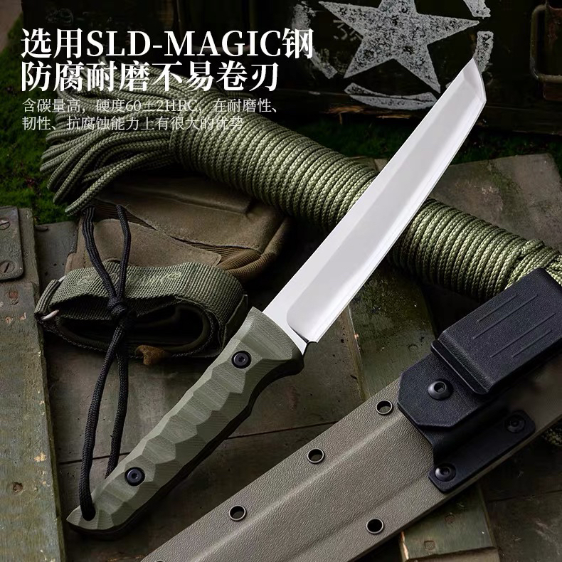 【三合钢斩】- SX手工便携野外露营户外多功能家用锋利水果刀收藏