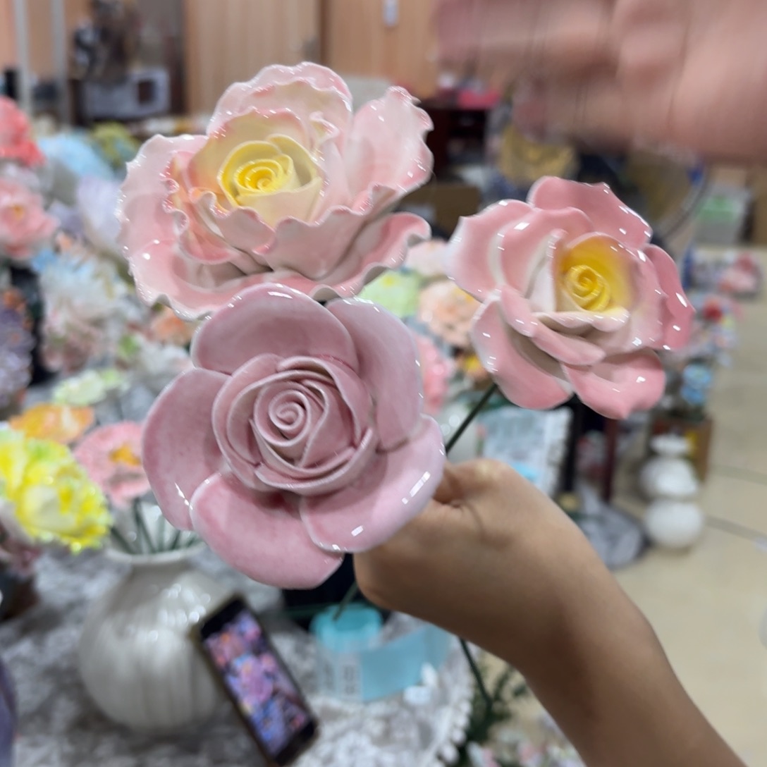 陶瓷花，20元发货，退款拉黑