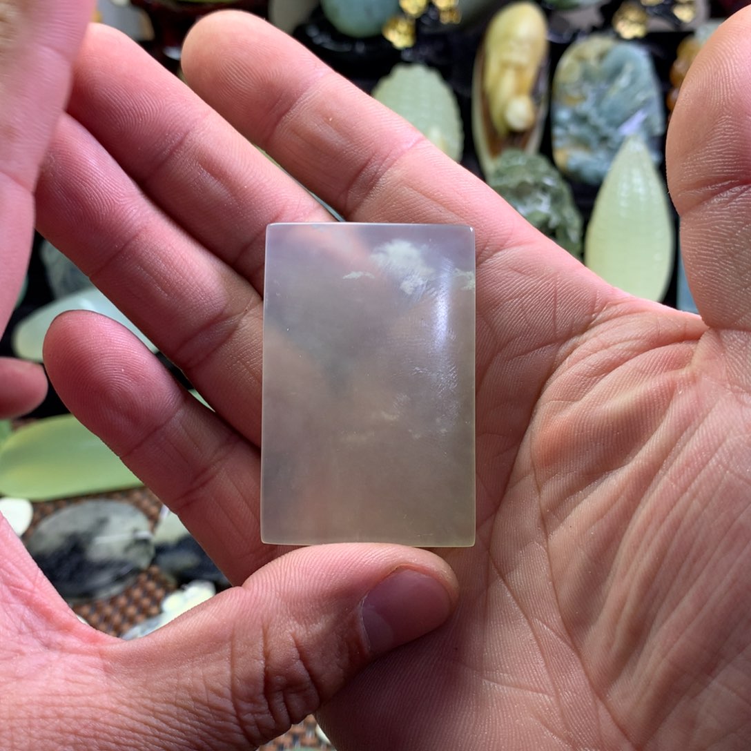 岫玉颈饰未镶嵌橘****记