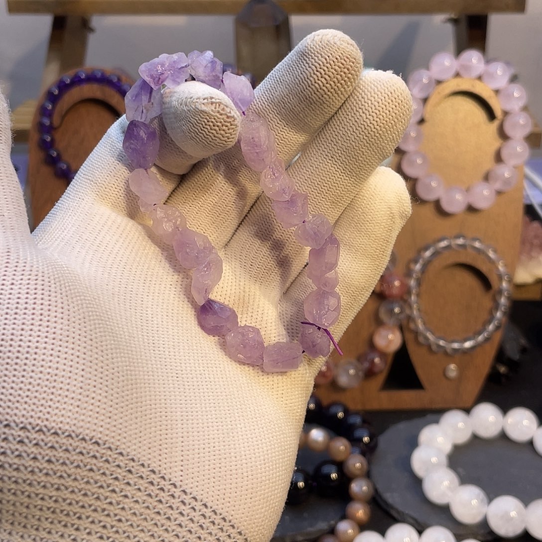 倪***李未镶嵌水晶手链纯天然紫水